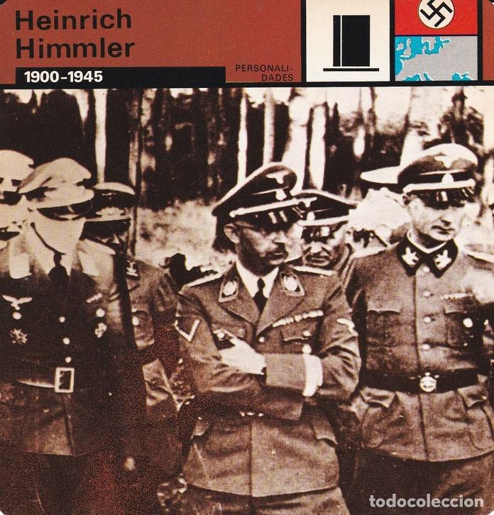 Postales: FICHA PERSONALIDADES 125: HEINRICH HIMMLER. 1900-1945 - Varios
