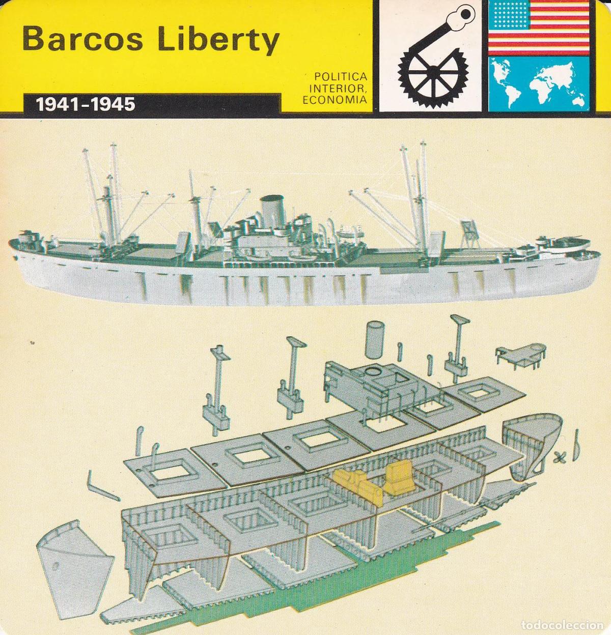 Postales: FICHA POLITICA INTERIOR ECONOMIA 67: BARCOS LIBERTY. 1941-1945 - Varios