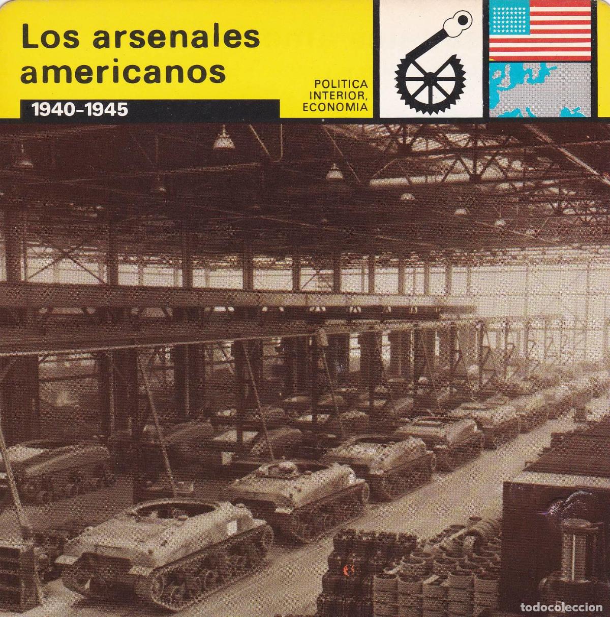 Postales: FICHA POLITICA INTERIOR ECONOMIA 72: LOS ARSENALES AMERICANOS. 1940-1945 - Varios