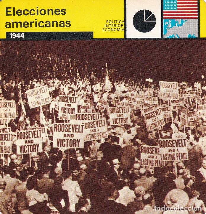 Postales: FICHA POLITICA INTERIOR ECONOMIA 77: ELECCIONES AMERICANAS. 1944 - Varios