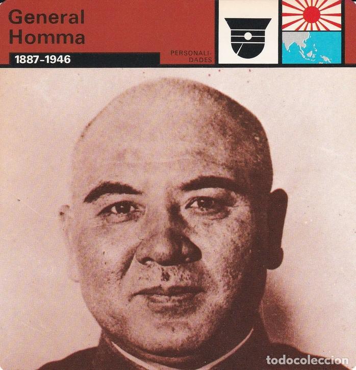 Postales: FICHA PERSONALIDADES 149: GENERAL HOMMA. 1887-1946 - Varios