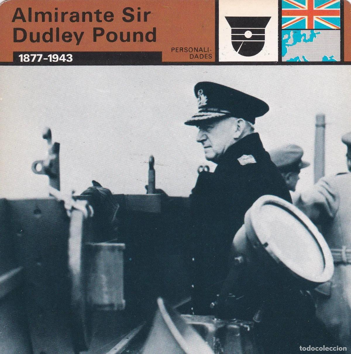 Postales: FICHA PERSONALIDADES 154: ALMIRANTE SIR DUDLEY POUND. 1877-1943 - Varios