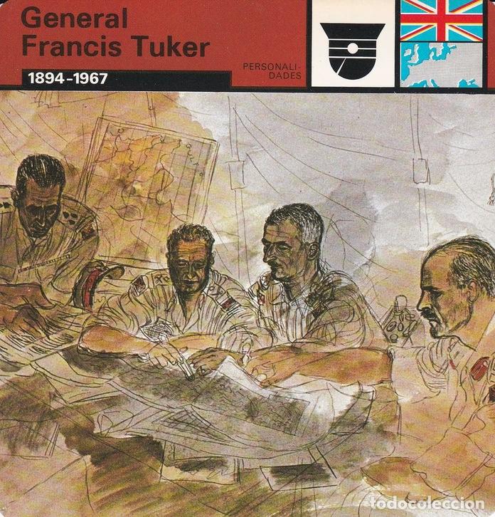 Cartoline: FICHA PERSONALIDADES 175: GENERAL FRANCIAS TUKER. 1894-1967 - Varios