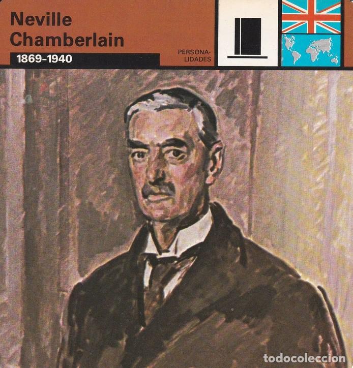 Cartoline: FICHA PERSONALIDADES 193: NEVILLE CHAMBERLAIN. 1869-1940 - Varios