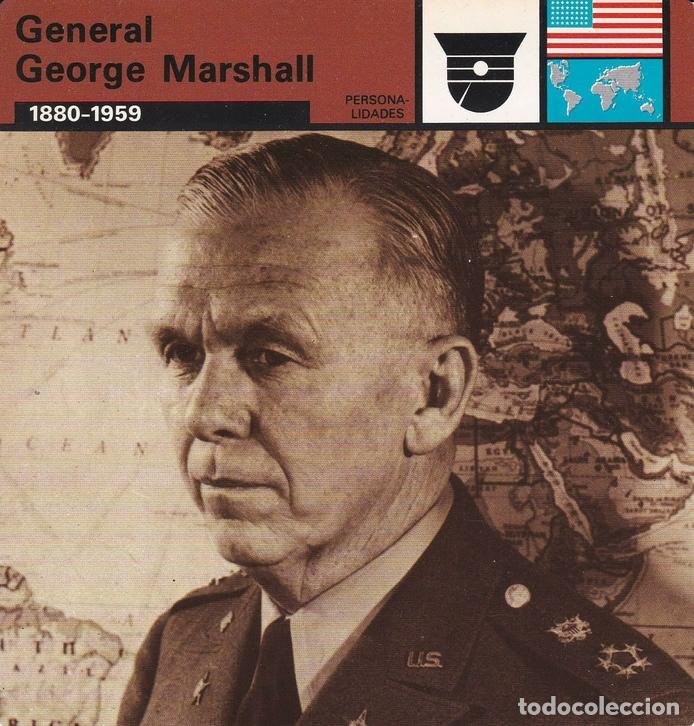 Cartoline: FICHA PERSONALIDADES 261: GENERAL GEORGE MARSHALL. 1880-1959 - Varios