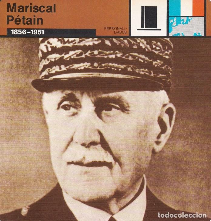Cartoline: FICHA PERSONALIDADES 229: MARISCAL PETAIN. 1856-1951 - Varios