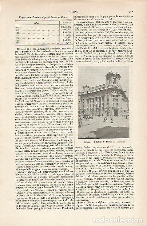 Postais: LAMINA ESPASA 24331: Banco de Comercio en Bilbao - Varios