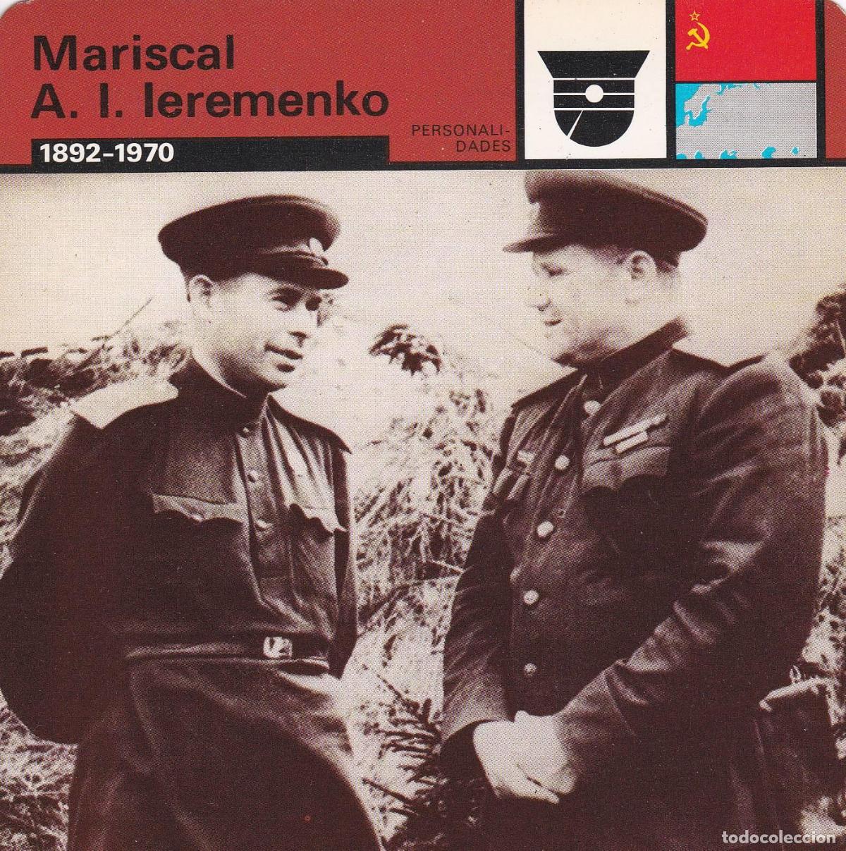 Cartes Postales: FICHA PERSONALIDADES 244: MARISCAL A. L. LEREMENKO. 1892-1970 - Varios
