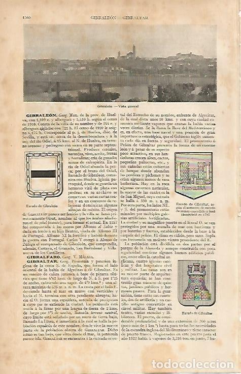 Postcards: LAMINA ESPASA 24985: Vista de Gibraleon Huelva - Varios