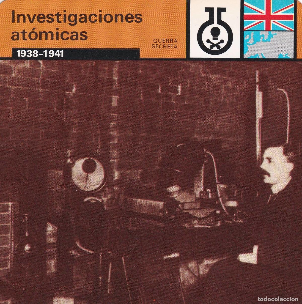 Cartoline: FICHA GUERRA SECRETA 360: INVESTIGACIONES ATOMICAS. 1938-1941 - Varios