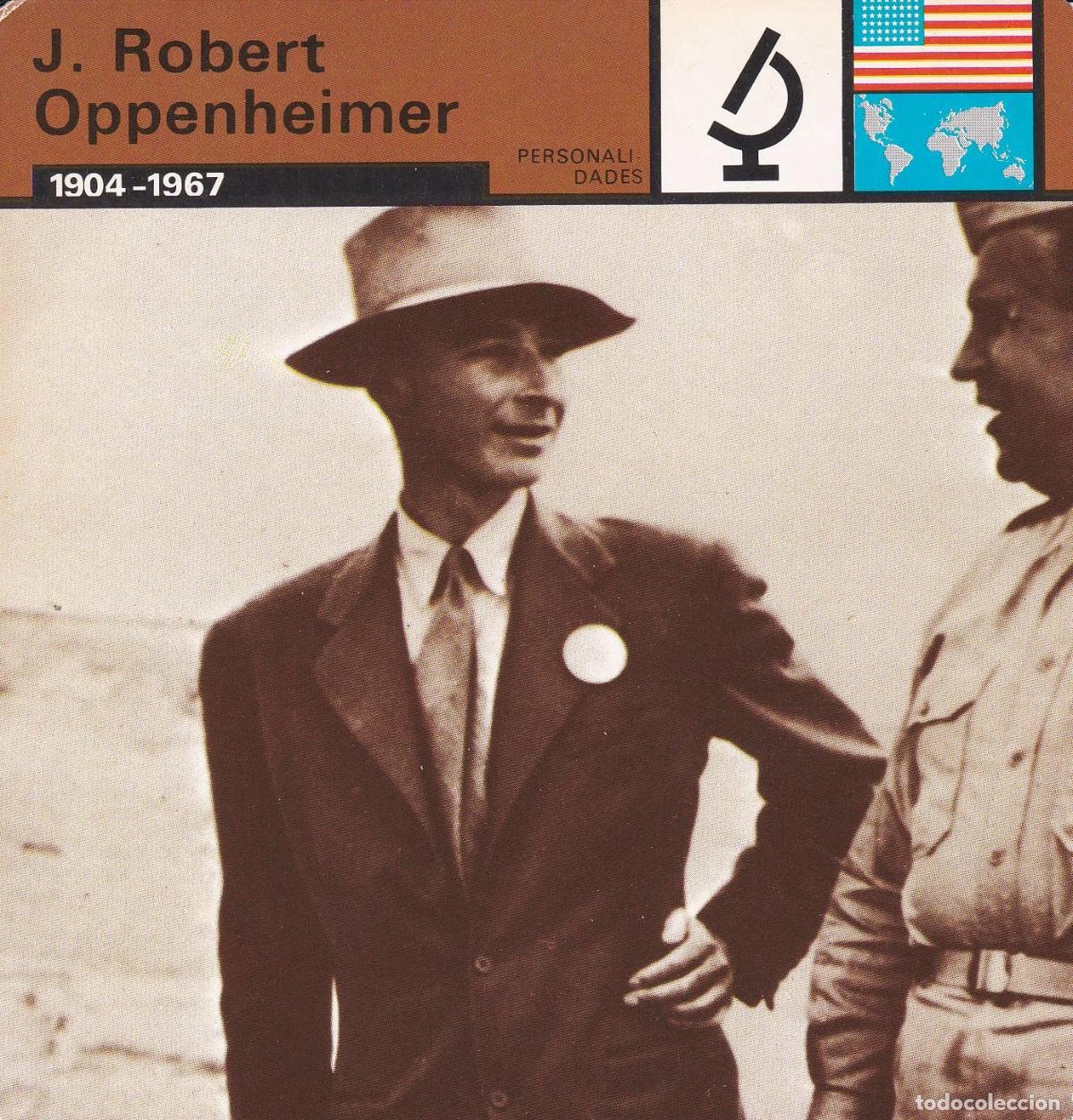 Cartoline: FICHA PERSONALIDADES 295: J. ROBERT OPPENHEIMER. 1904-1967 - Varios