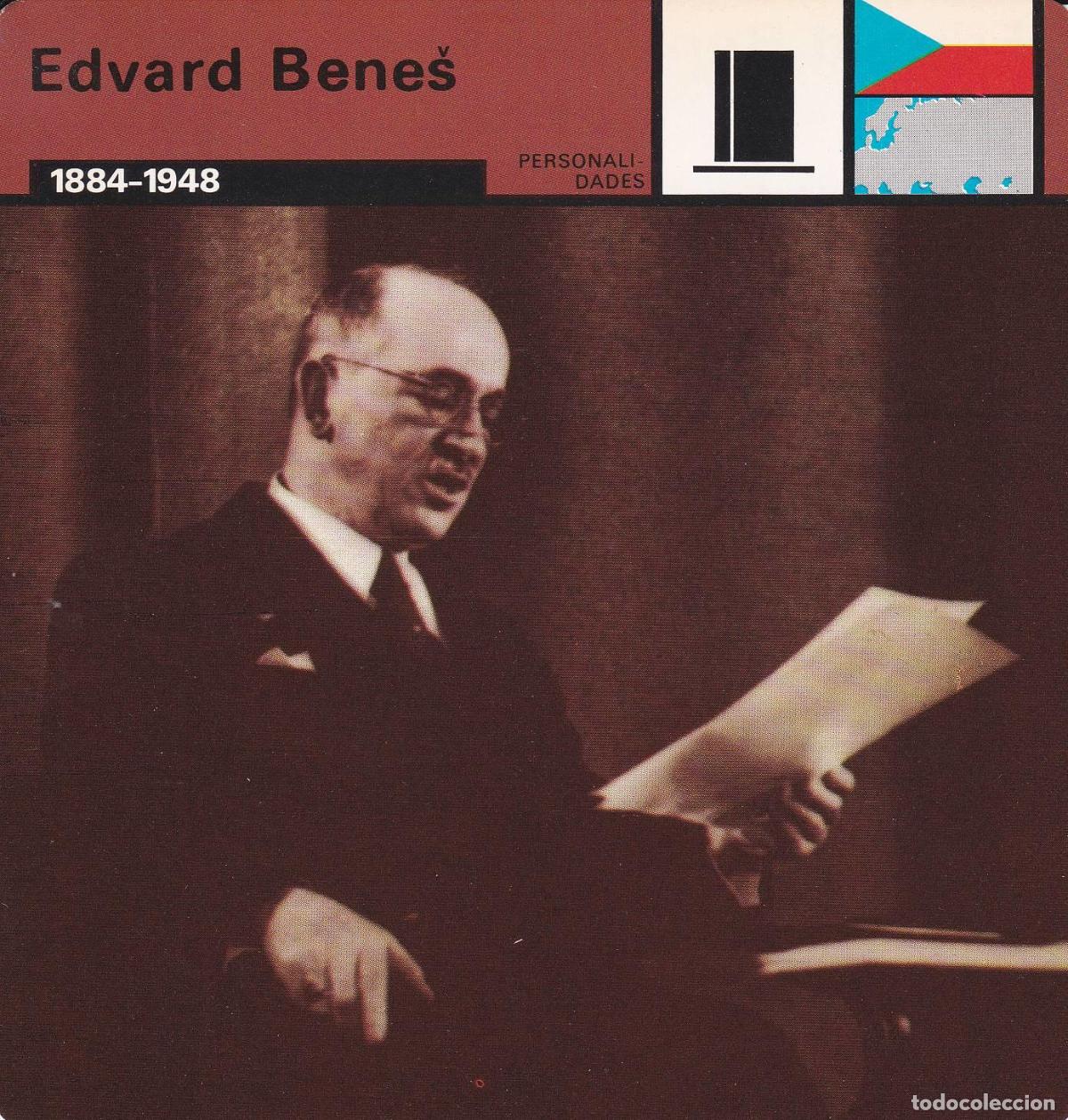 Cartoline: FICHA PERSONALIDADES 305: EDVARD BENES. 1884-1948 - Varios