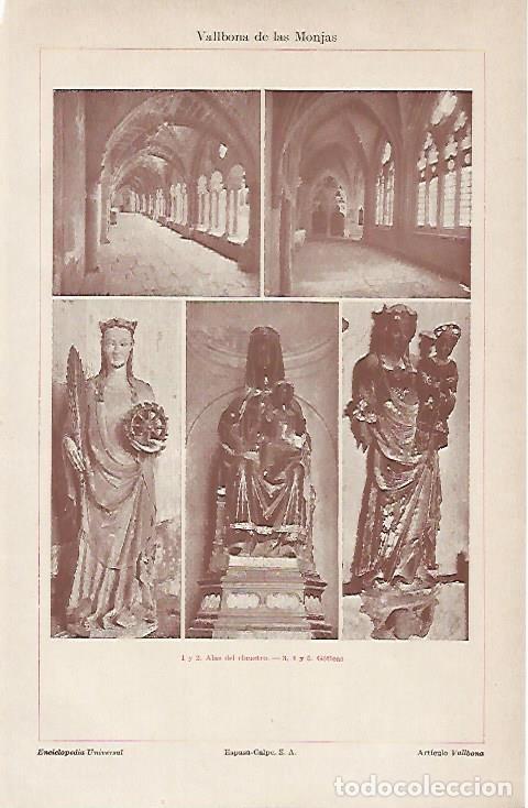 Postais: LAMINA ESPASA 4807: Calustro y Virgenes goticas de Vallbona de les Monges Lleida - Varios Autores