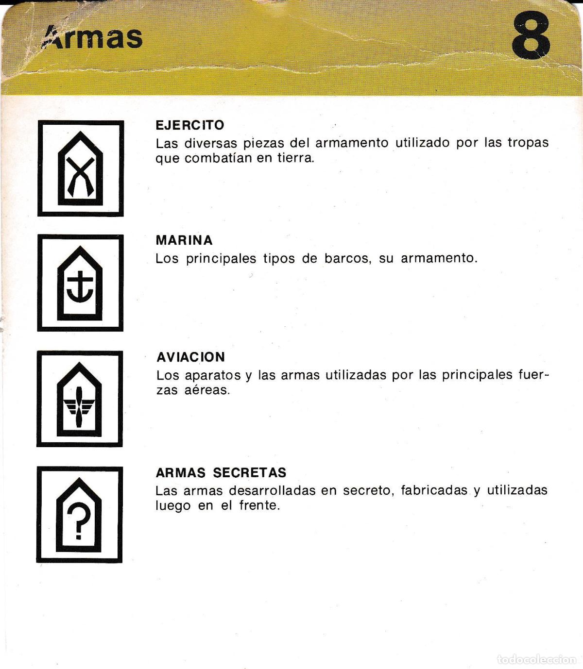 Cartoline: FICHA ARMAS 373: EJERCITO MARINA AVIACION ARMAS SECRETAS ELECTRONICA E INSIGNIAS Y CAMUFLAJE - Vario