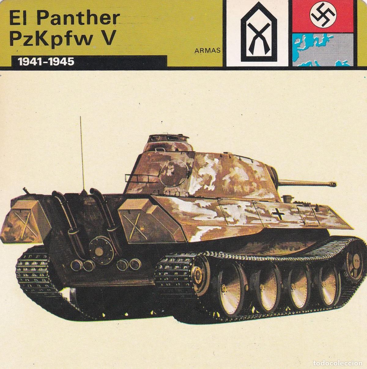 Postcards: FICHA ARMAS 392: EL PANTHER PZKPFW V. 1941-1945 - Varios
