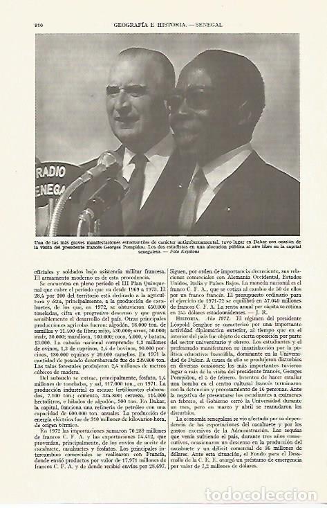 Postkarten: LAMINA ESPASA 13441: Georges Pompidou en Dakar - Varios