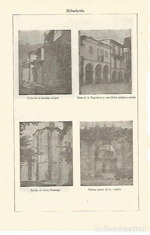 Postkarten: LAMINA ESPASA 13578: Vistas de Ribadavia Orense - Varios