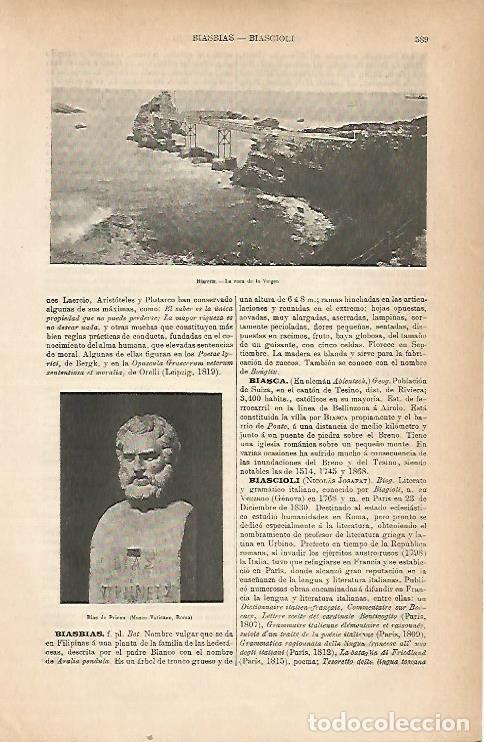 Postais: LAMINA ESPASA 22223: La roca de la Virgen en Biarritz - Varios