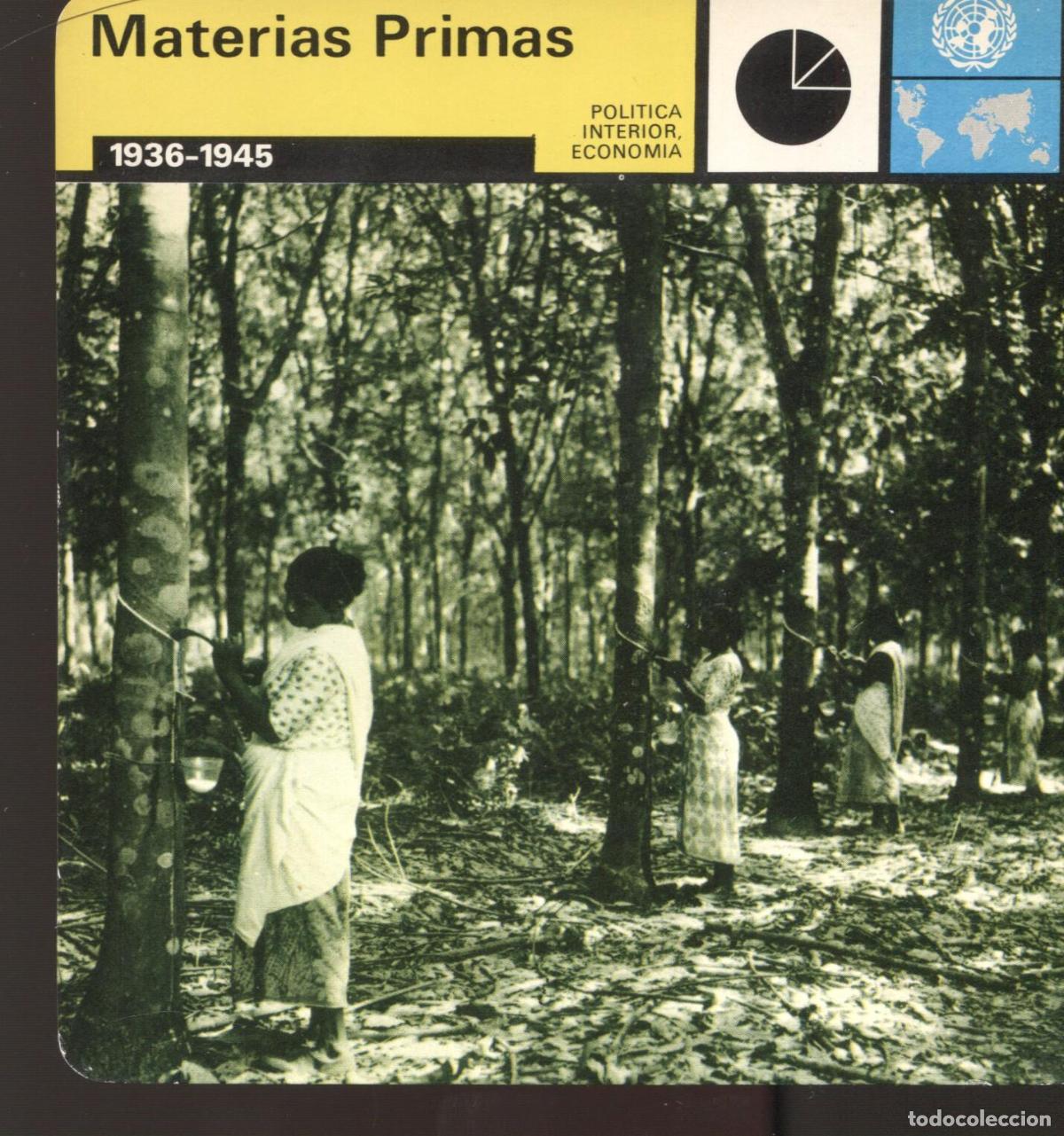 Postcards: FICHA POLITICA INTERIOR ECONOMIA 03: Materias primas 1936-1945 (recogida de caucho) - Varios
