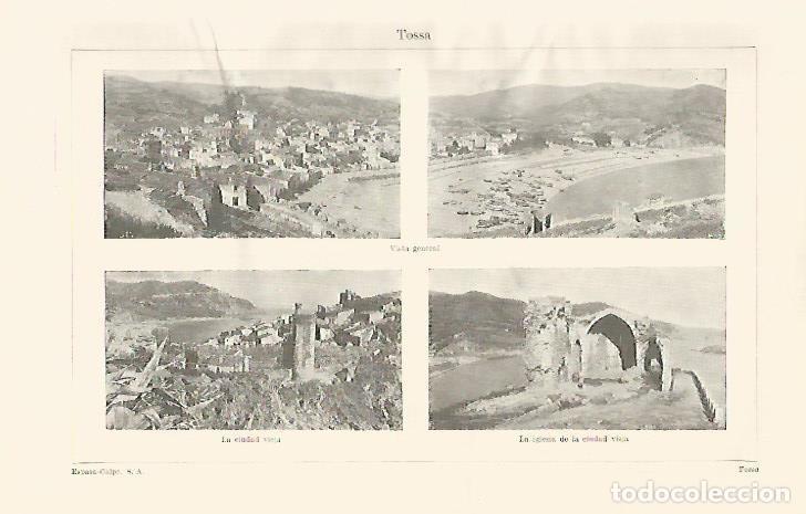 Cartes Postales: LAMINA ESPASA 1384: Vistas de Tossa de Mar Girona - Varios Autores