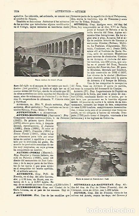 Cartes Postales: LAMINA ESPASA 13009: Puente de Auteuil en Paris - Varios