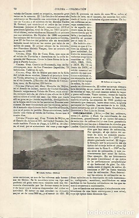 Postkarten: LAMINA ESPASA 13905: El volcan Colima en Mejico - Varios