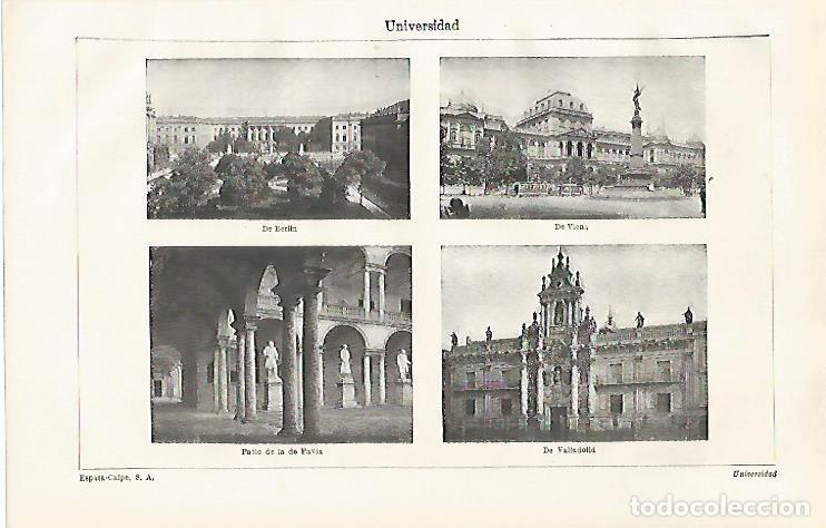 Postkarten: LAMINA ESPASA 31881: Universidad de Belin Viena y Valladolid - Varios