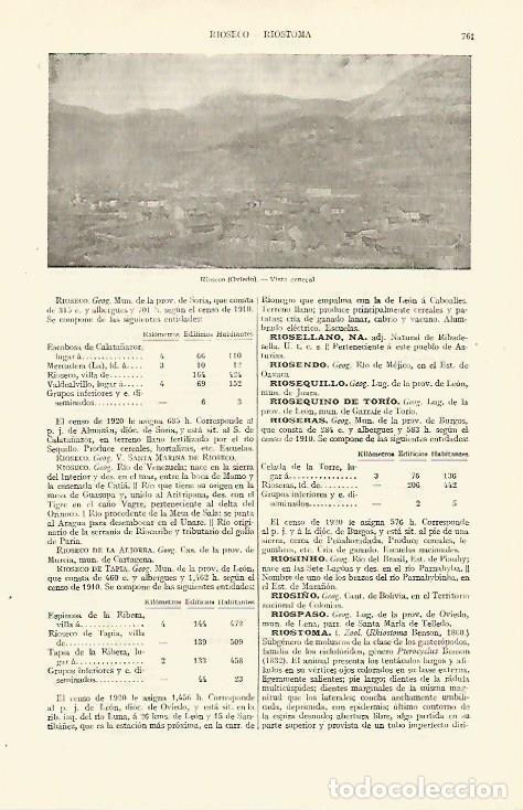 Postkarten: LAMINA ESPASA 13662: Vista general de Rioseco Oviedo - Varios
