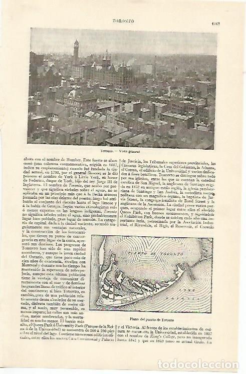 Postkarten: LAMINA ESPASA 1347: Vista general de Toronto Canada - Varios Autores