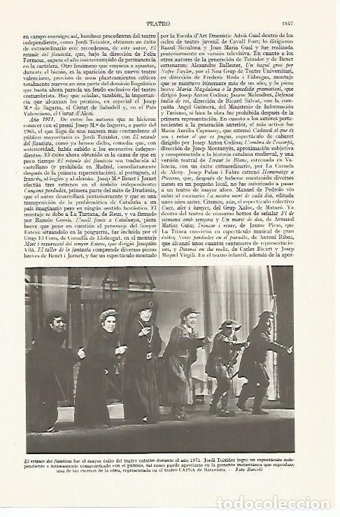 Cartes Postales: LAMINA ESPASA 13495: El retaule del flautista en el teatro Capsa de Barcelona - Varios