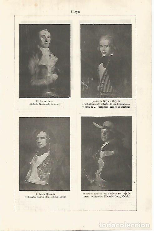 Postcards: LAMINA ESPASA 32066: Autorretrato Javier de Goya el Tenor Mocarte y el Doctor Oerat por Goya - Vari