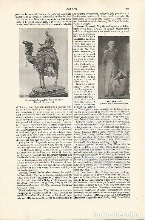 Postales: LAMINA ESPASA 32039: Monumento al general Gordon en Chatham por Ford - Varios