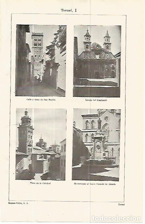 Postcards: LAMINA ESPASA 13892A: Catedral iglesia del Seminario Torre de San Martin y monumento en Teruel - Var