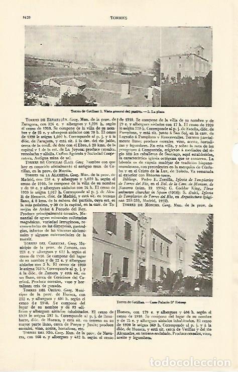 Postais: LAMINA ESPASA 1371: Vistas de Torres de Cotillas Murcia - Varios Autores