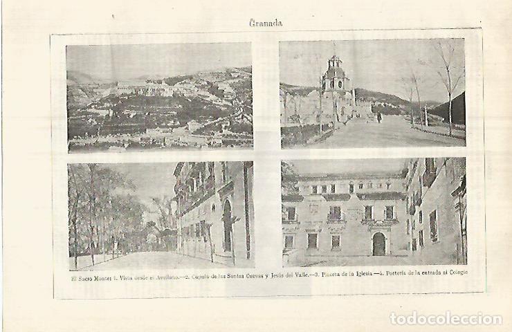 Postcards: LAMINA ESPASA 32105: Sacro Monte Avellano Cupula de las Santas Cuevas y Colegio en Granada - Varios