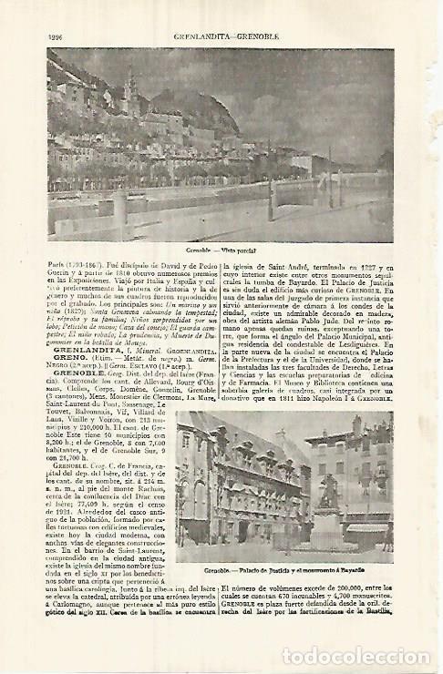 Postkarten: LAMINA ESPASA 32137: Vista de Grenoble Francia - Varios