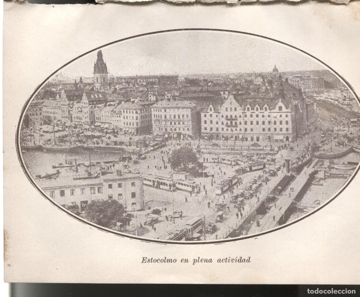 Postales: Lamina 10/11: Libro Nils Holgersson: Una escuela de Estocolmo + Estocolmo en plena actividad -
