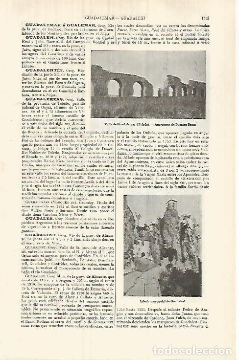Postkarten: LAMINA ESPASA 32168: Acueducto en Valle de Guadalerzas Toledo - Varios