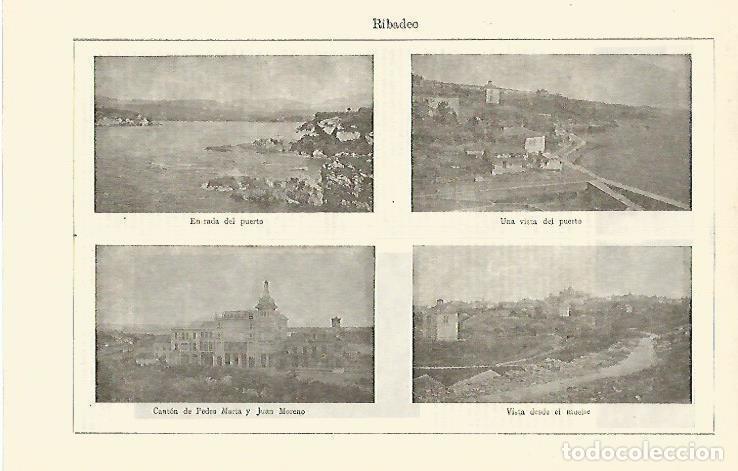 Postkarten: LAMINA ESPASA 13581: Vistas de Ribadeo Lugo - Varios