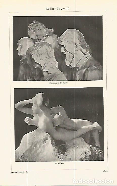 Postkarten: LAMINA ESPASA 13734: Ciudadanos de Calais y La Esfinge por Rodin - Varios