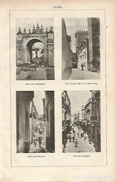 Postkarten: LAMINA ESPASA 574: Calles de Sevilla - Varios autores