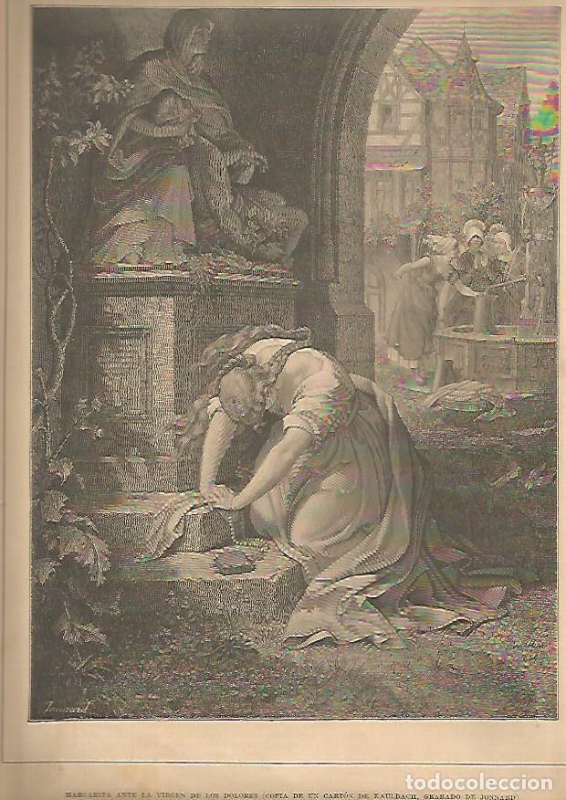 Cartoline: LAMINA 13398: Margarita ante la Virgen de los Dolores, por Kaulbach - Varios