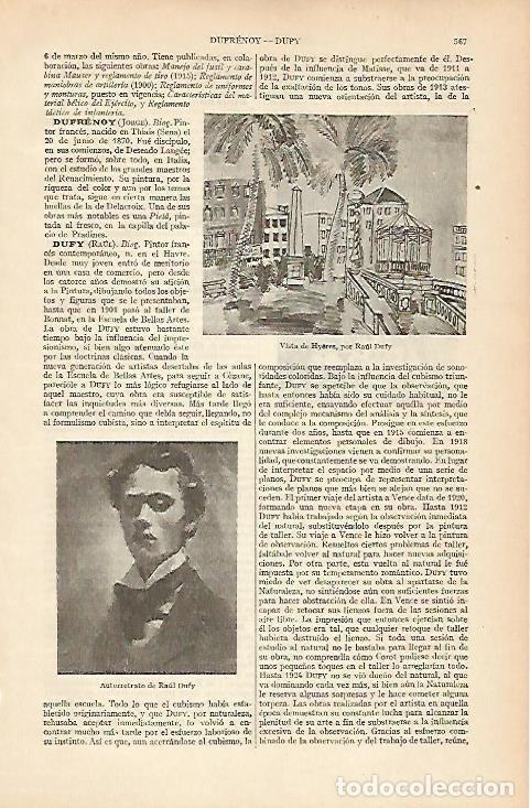 Postkarten: LAMINA ESPASA 5399: Vista de Hyeres por Dufy - Varios Autores
