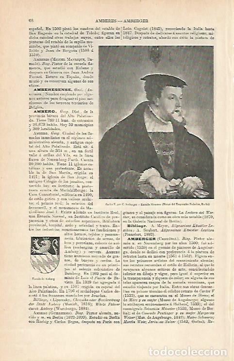 Postcards: LAMINA ESPASA 5491: Carlos V por Amberger - Varios Autores