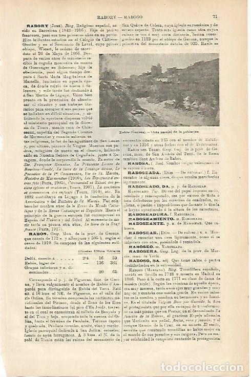 Postkarten: LAMINA ESPASA 5000: Vista parcial de Rabos Girona - Varios Autores