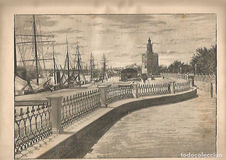 Postkarten: LAMINA 13329: Torre del Oro, Sevilla - Varios