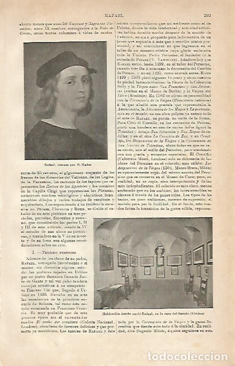 Postales: LAMINA ESPASA 5010: Retrato del pintor Rafael por Hader - Varios Autores