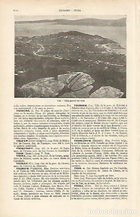 Postkarten: LAMINA ESPASA 5879: Vista del valle de Teis Vigo - Varios Autores