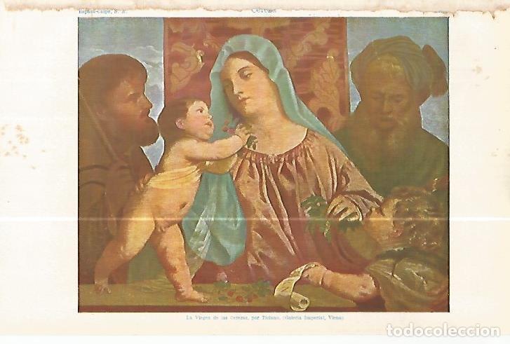 Postkarten: LAMINA ESPASA 32522: La Virgen de las Cerezas, por Tiziano - Varios