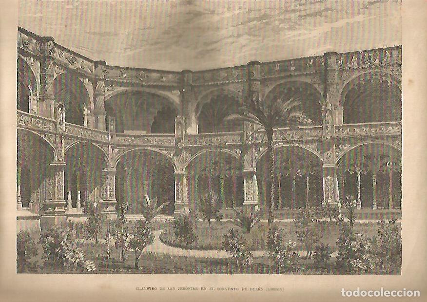 Postcards: LAMINA 13228: Claustro de San Jeronimo del Convento de Belen en Lisboa - Varios